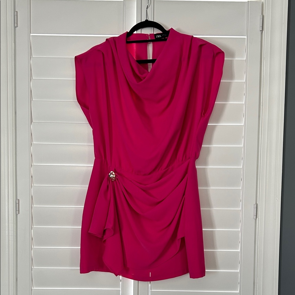 Zara Fuchsia Asymmetrical Dress